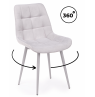 Стул на металлокаркасе Челси 360 К светло-серый (zd 960) / серый