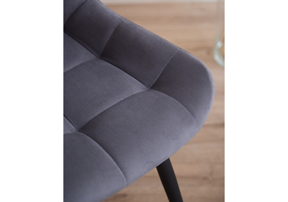 Стул на металлокаркасе Челси 360 К темно-серый (zd 995) / черный