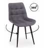 Стул на металлокаркасе Челси 360 К темно-серый (zd 995) / черный