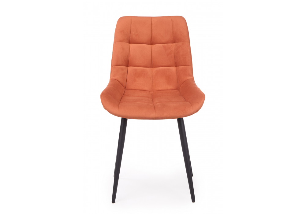 Стул на металлокаркасе Челси 360 К терракотовый (zd 432) / черный