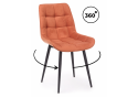 Стул на металлокаркасе Челси 360 К терракотовый (zd 432) / черный