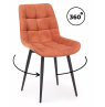Стул на металлокаркасе Челси 360 К терракотовый (zd 432) / черный