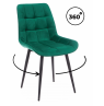 Стул на металлокаркасе Челси 360 К зеленый (zd 667) / черный