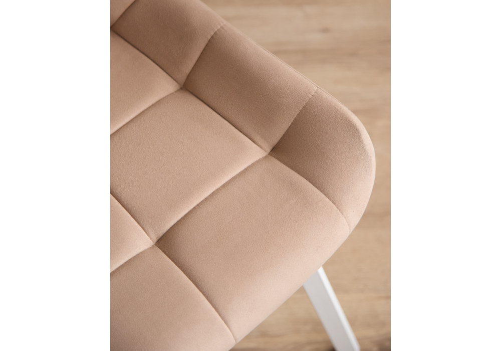 Стул на металлокаркасе Челси 360 П бежевый (zd 210) / белый