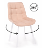 Стул на металлокаркасе Челси 360 П бежевый (zd 210) / белый