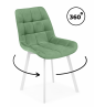 Стул на металлокаркасе Челси 360 П фисташковый (zd 651) / белый