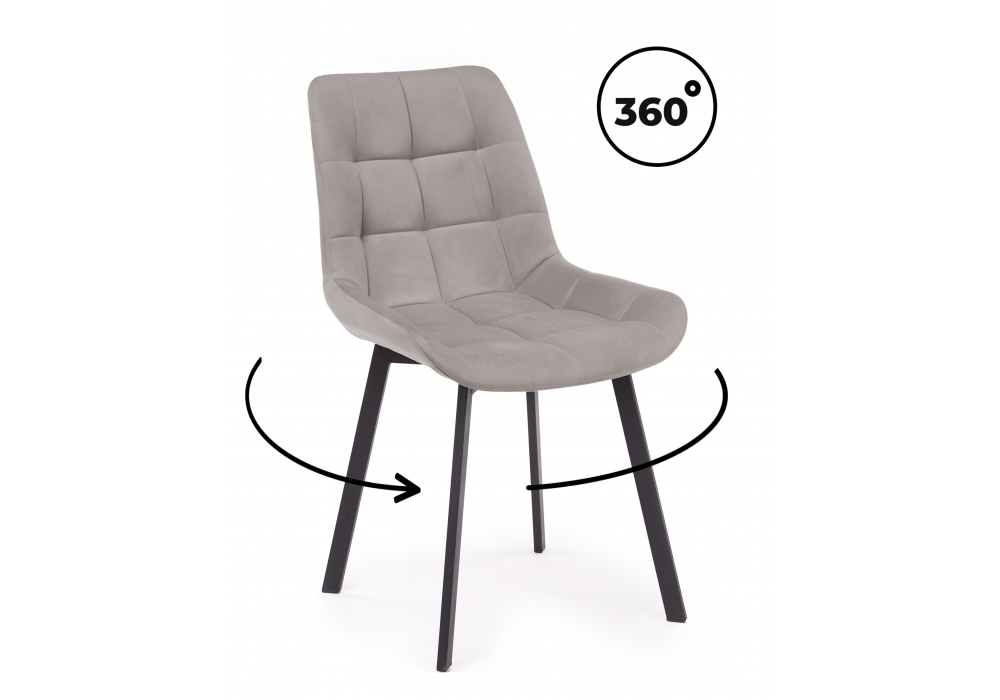 Стул на металлокаркасе Челси 360 П латте (zd 290) / черный