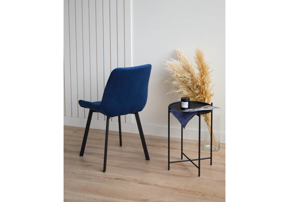 Стул на металлокаркасе Челси 360 П синий (zd 798) / черный