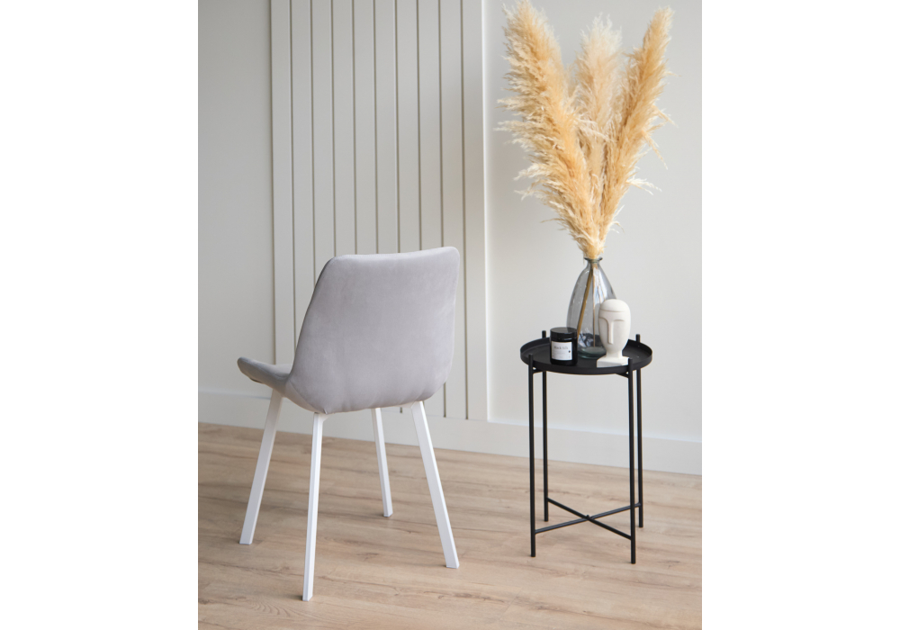 Стул на металлокаркасе Челси 360 П светло-серый (zd 960) / белый