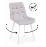 Стул на металлокаркасе Челси 360 П светло-серый (zd 960) / белый
