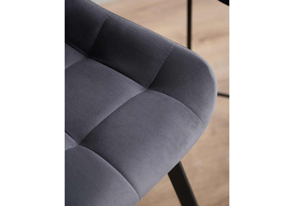 Стул на металлокаркасе Челси 360 П темно-серый (zd 995) / черный