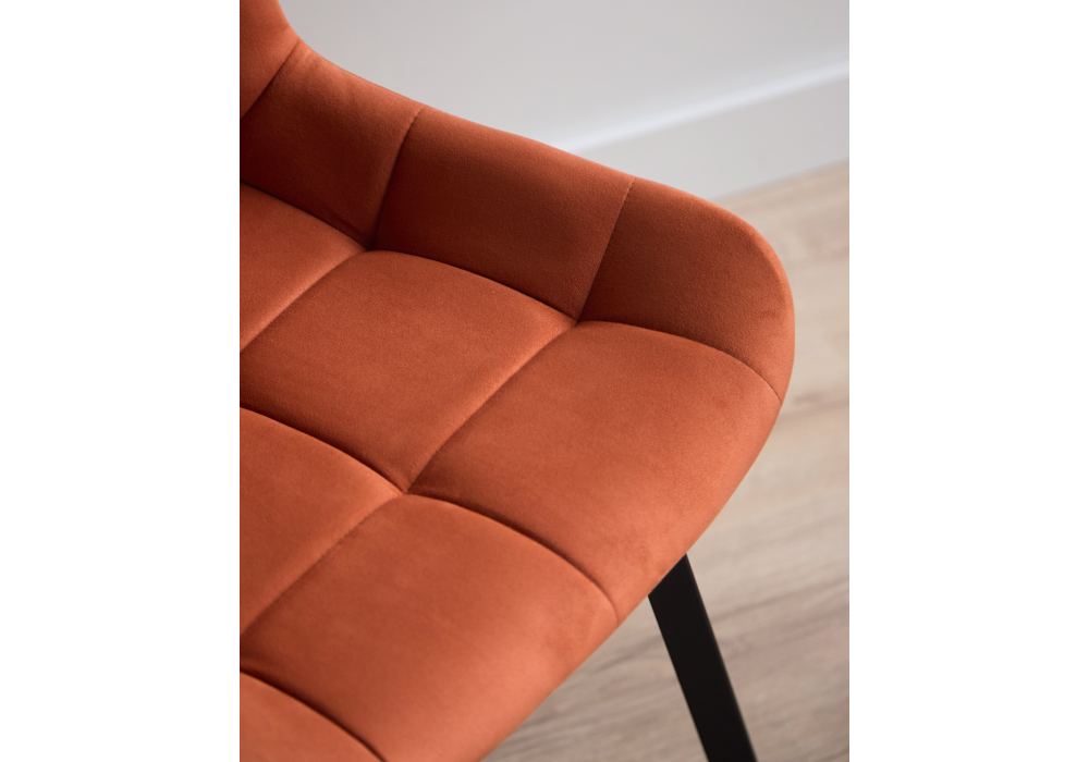 Стул на металлокаркасе Челси 360 П терракотовый (zd 432) / черный