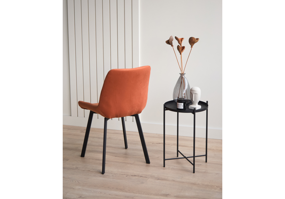 Стул на металлокаркасе Челси 360 П терракотовый (zd 432) / черный