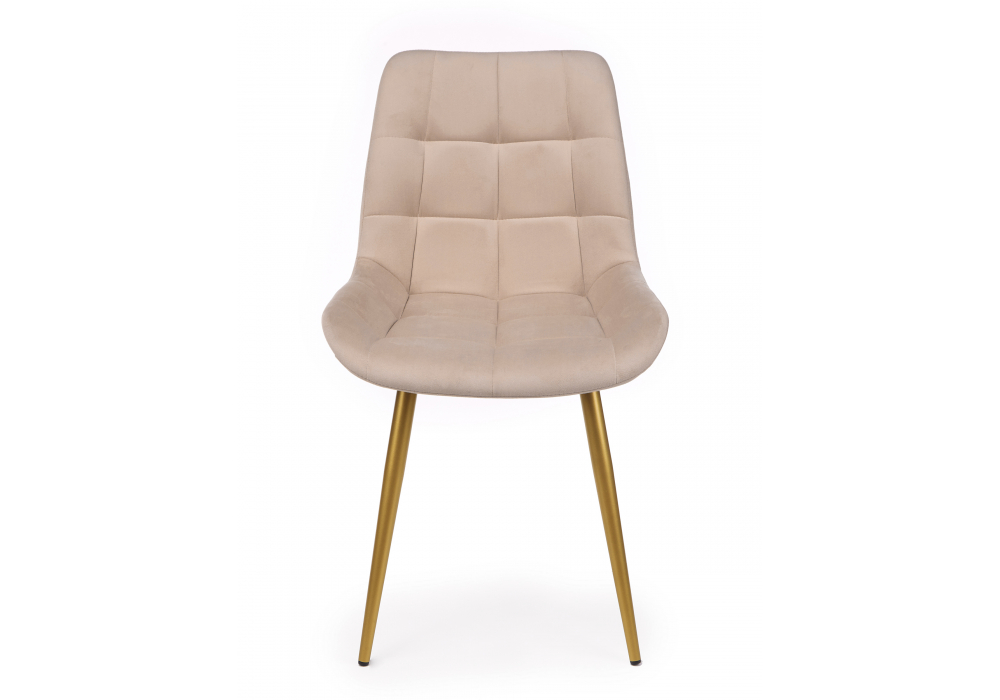 Стул на металлокаркасе Челси К бежевый (zd 210) / золотой
