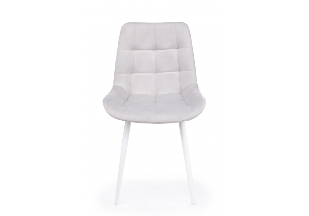 Стул на металлокаркасе Челси К светло-серый (zd 960) / белый