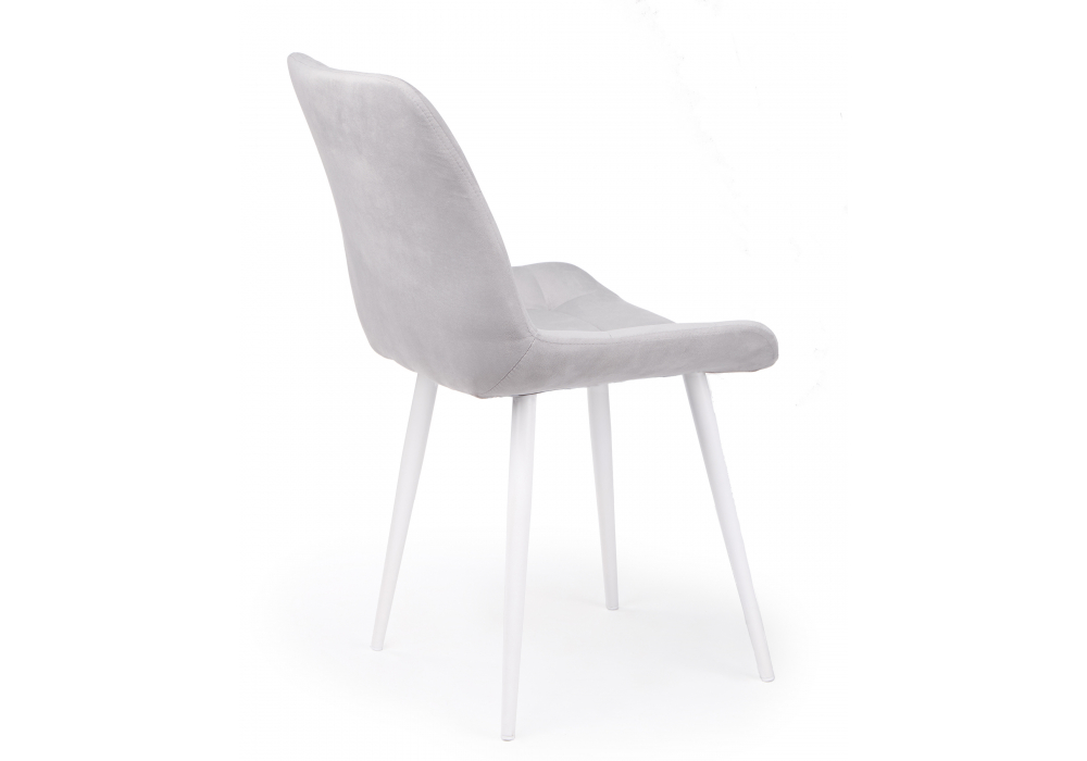 Стул на металлокаркасе Челси К светло-серый (zd 960) / белый