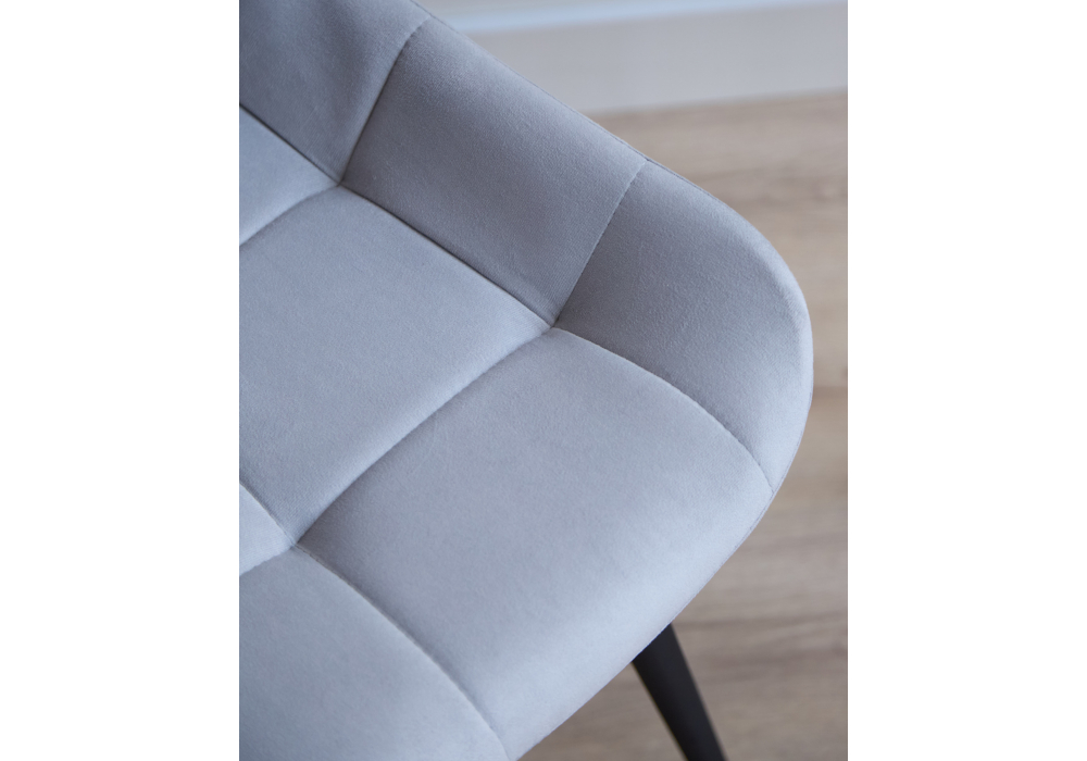 Стул на металлокаркасе Челси К светло-серый (zd 960) / черный