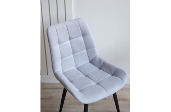 Стулья на металлокаркасе Челси 360 светло-серый (ZD 960) / черный