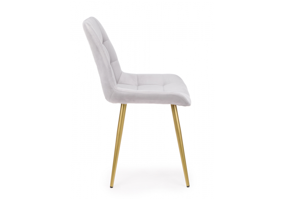 Стул на металлокаркасе Челси К светло-серый (zd 960) / золотой