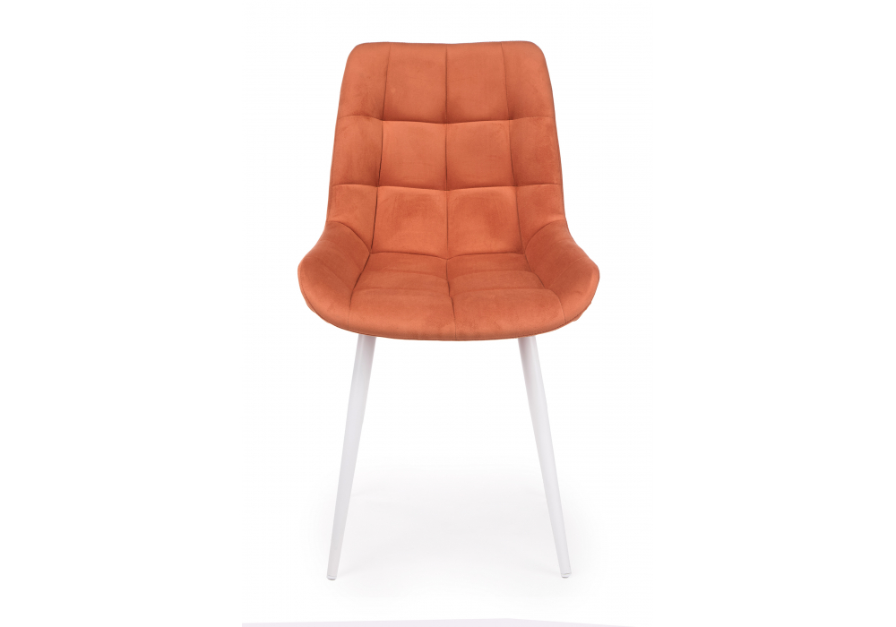 Стул на металлокаркасе Челси К терракотовый (zd 432) / белый