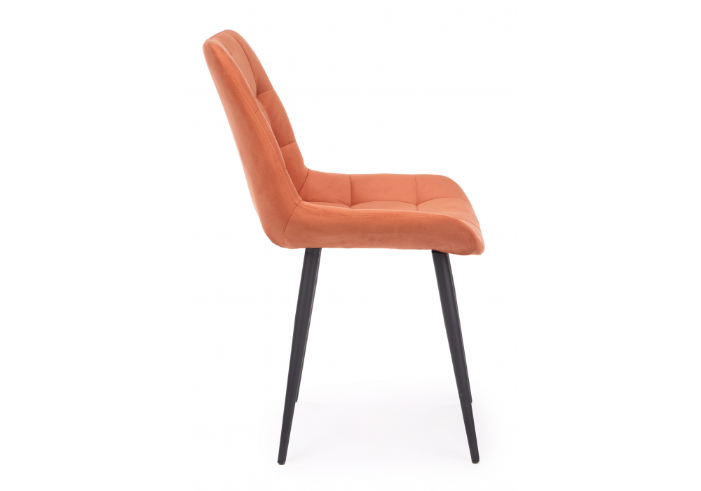 Стул на металлокаркасе Челси К терракотовый (zd 432) / черный