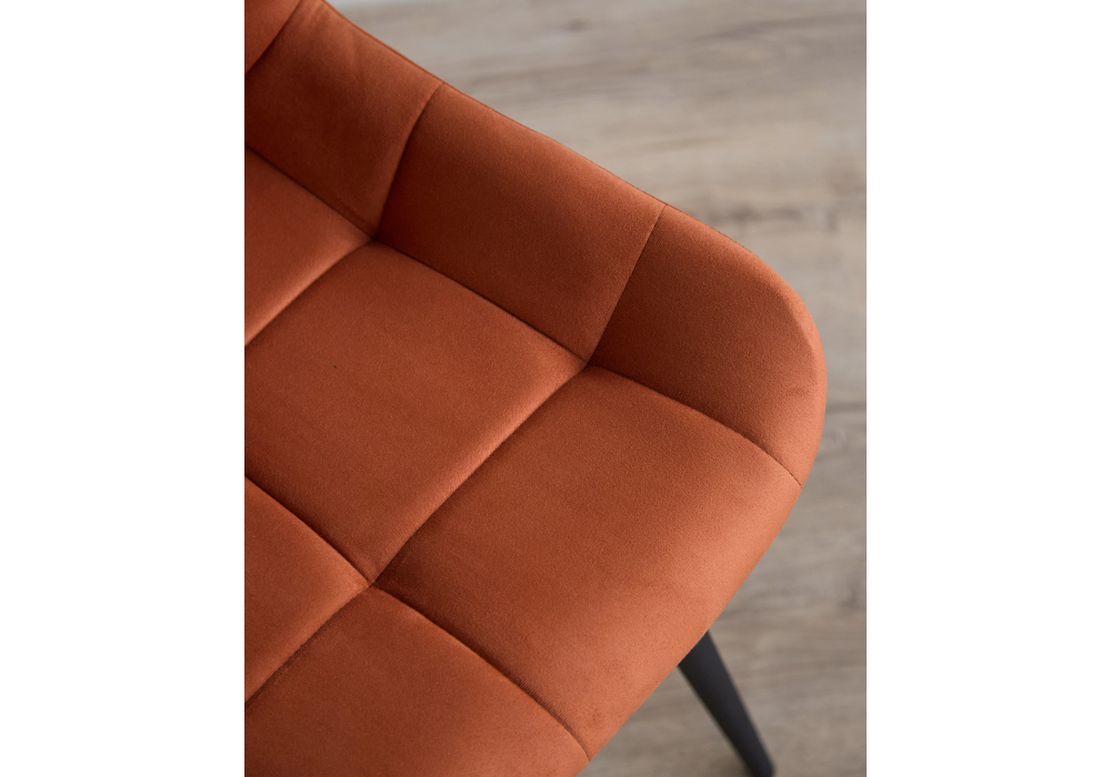 Стул на металлокаркасе Челси К терракотовый (zd 432) / черный