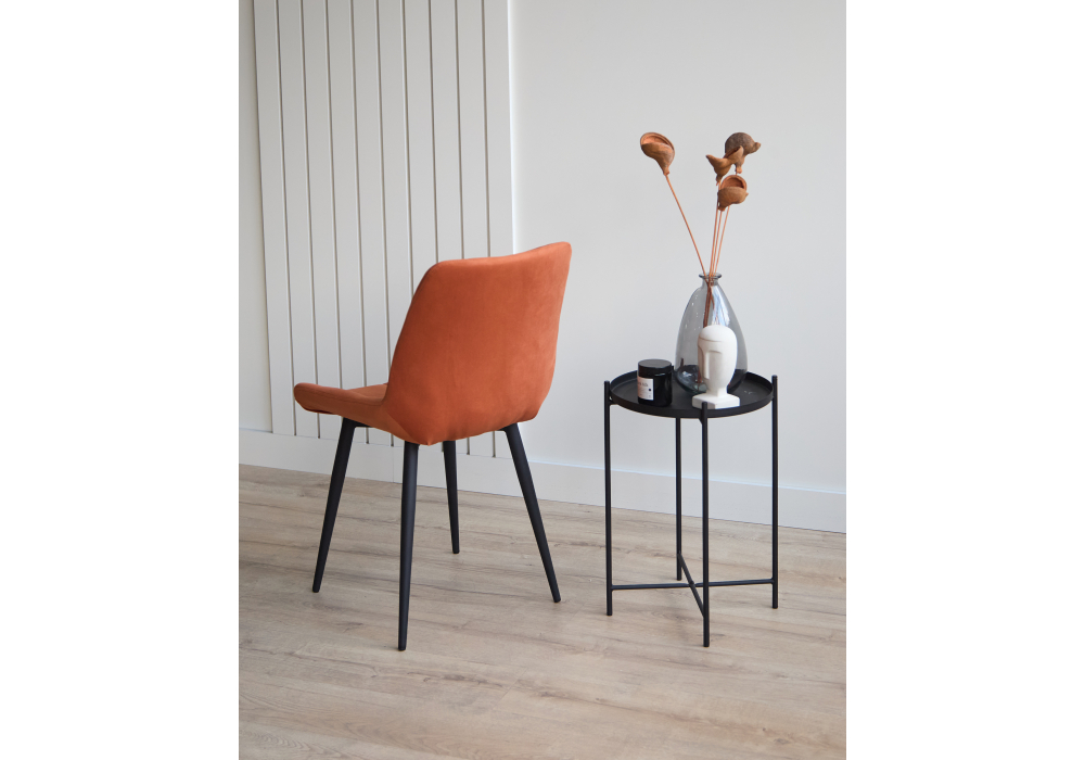 Стул на металлокаркасе Челси К терракотовый (zd 432) / черный