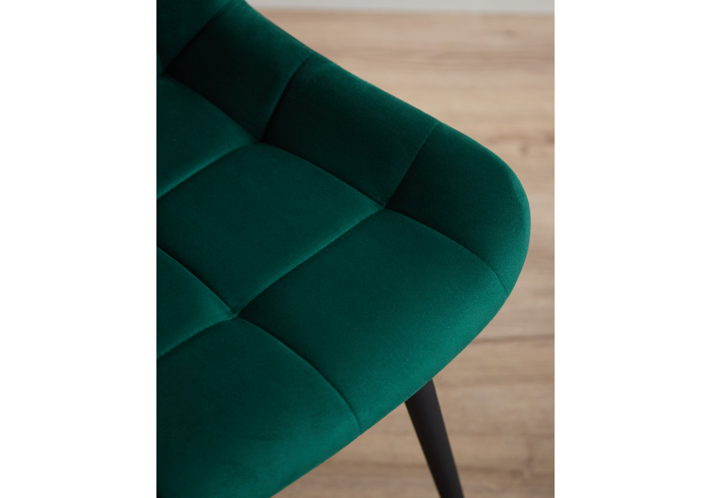 Стул на металлокаркасе Челси К зеленый (zd 667) / черный