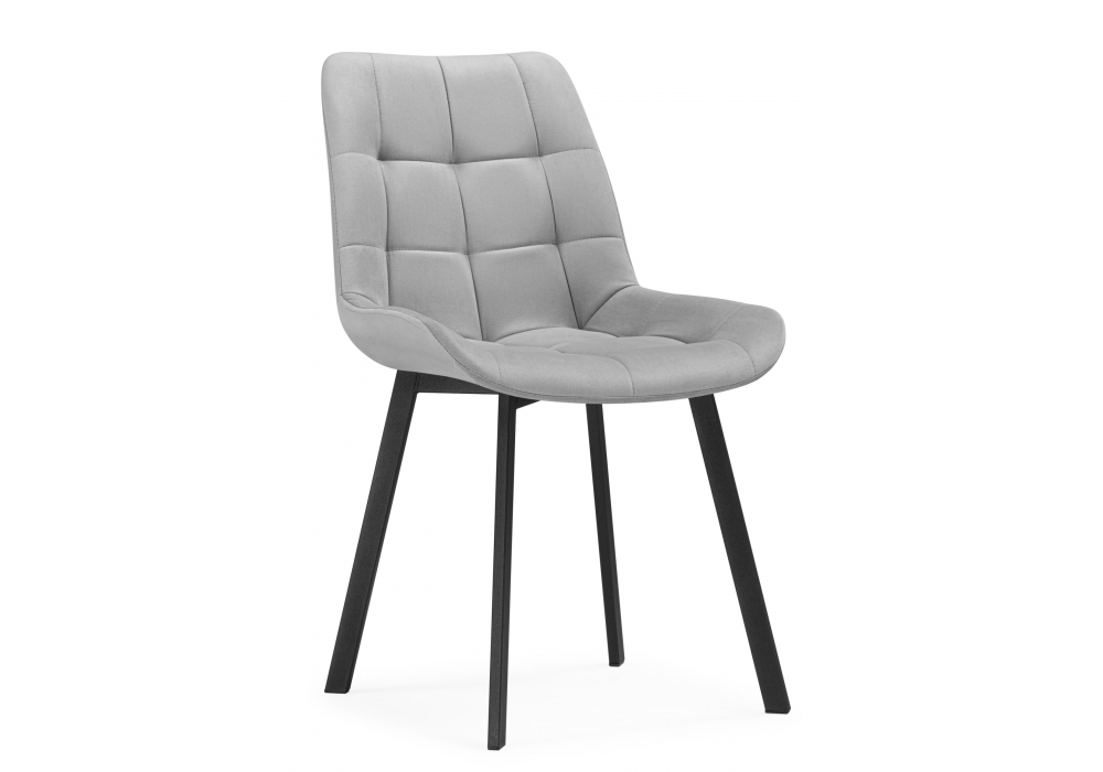 Стул на металлокаркасе Челси П светло-серый (zd 960) / черный