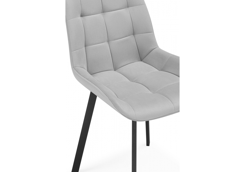 Стул на металлокаркасе Челси П светло-серый (zd 960) / черный