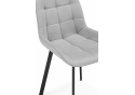 Стул на металлокаркасе Челси П светло-серый (zd 960) / черный