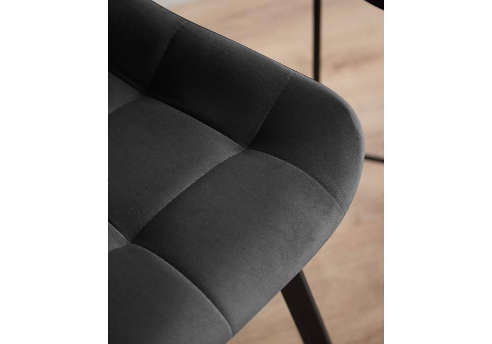 Стул на металлокаркасе Челси П темно-серый (zd 995) / черный