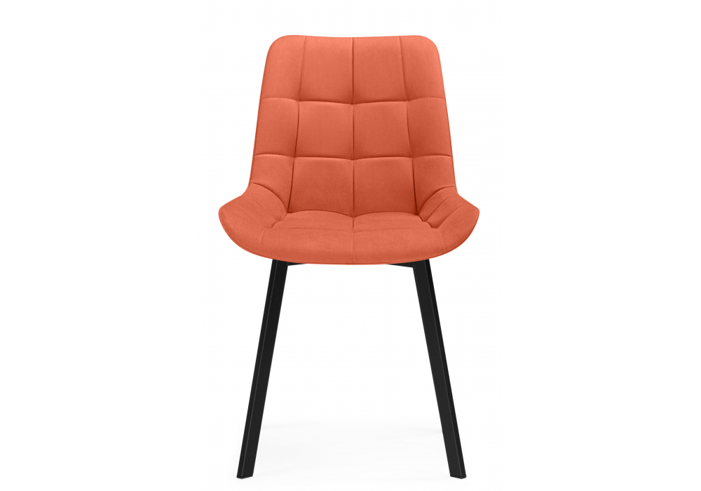 Стул на металлокаркасе Челси П терракотовый (zd 432) / черный