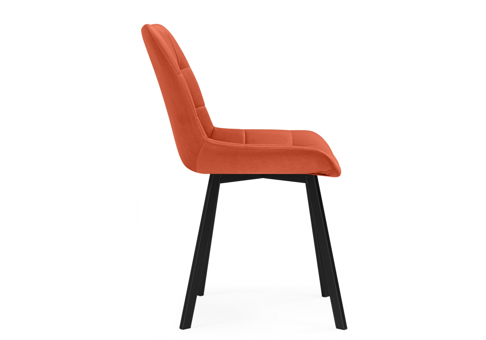 Стул на металлокаркасе Челси П терракотовый (zd 432) / черный