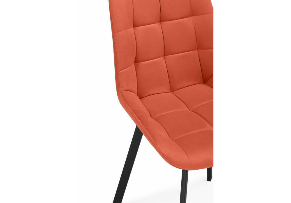 Стул на металлокаркасе Челси П терракотовый (zd 432) / черный