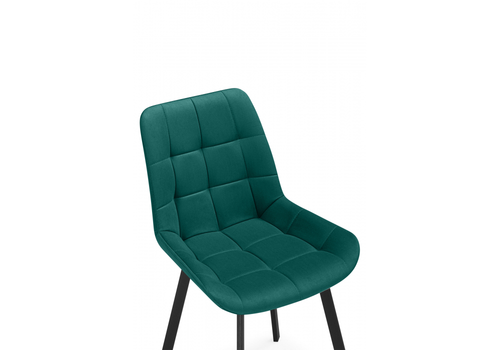 Стул на металлокаркасе Челси П зеленый (zd 667) / черный