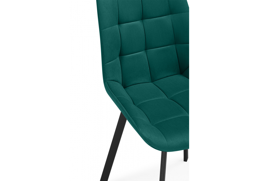 Стул на металлокаркасе Челси П зеленый (zd 667) / черный