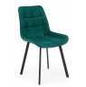 Стул на металлокаркасе Челси П зеленый (zd 667) / черный