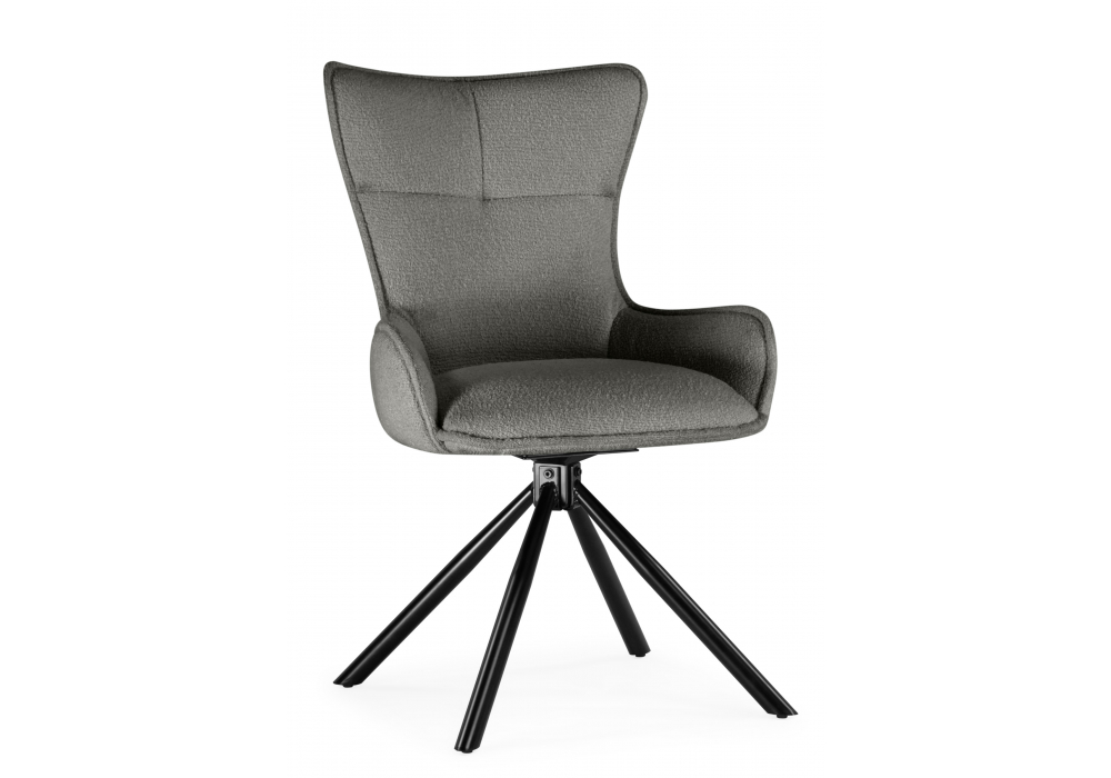 Стул на металлокаркасе Chicago light gray / black legs KD