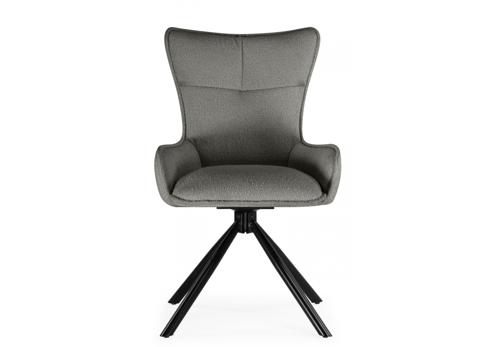 Стул на металлокаркасе Chicago light gray / black legs KD