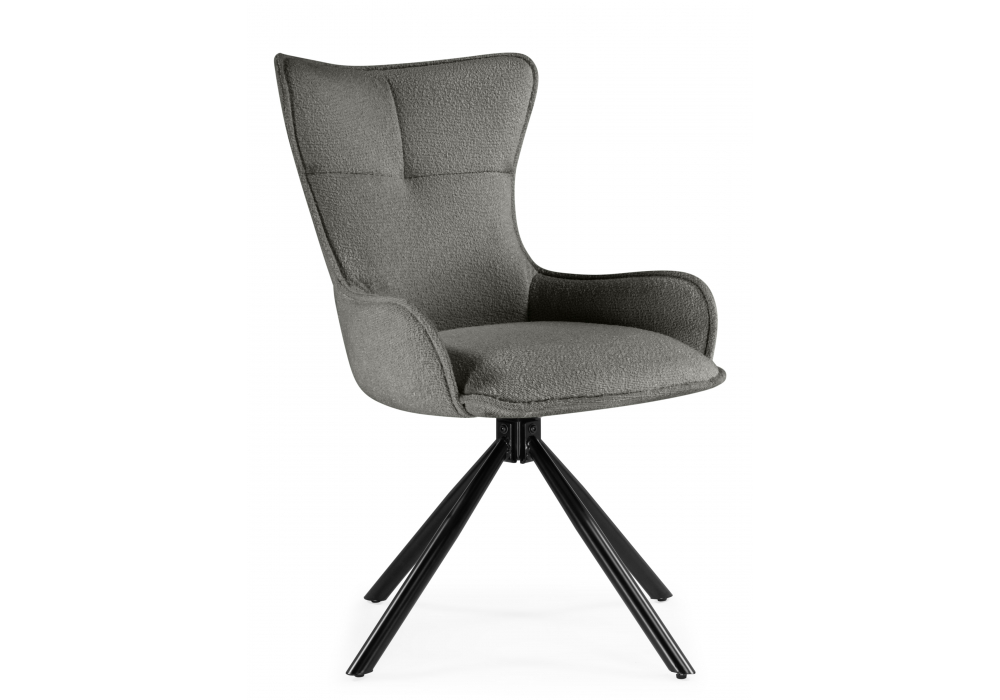 Стул на металлокаркасе Chicago light gray / black legs KD