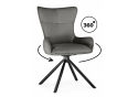 Стул на металлокаркасе Chicago light gray / black legs KD