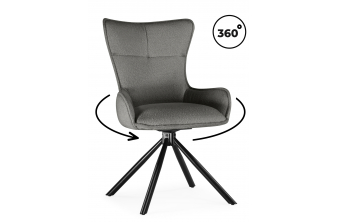 Стул на металлокаркасе Chicago light gray / black legs KD