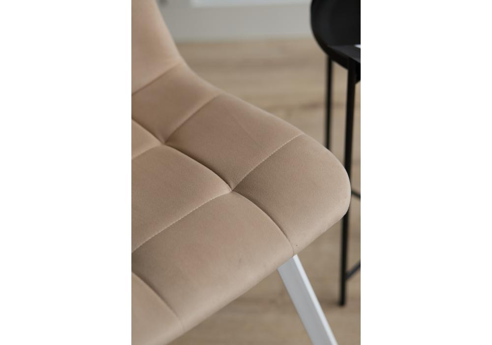 Стул на металлокаркасе Чилли бежевый / белый