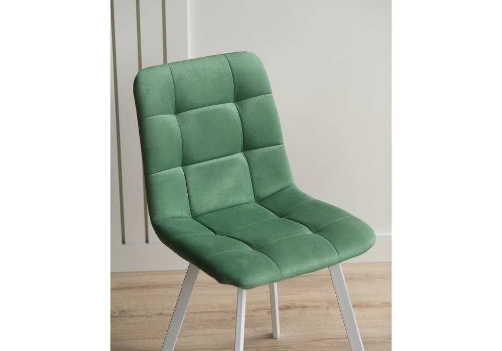 Стул на металлокаркасе Чилли фисташковый / белый