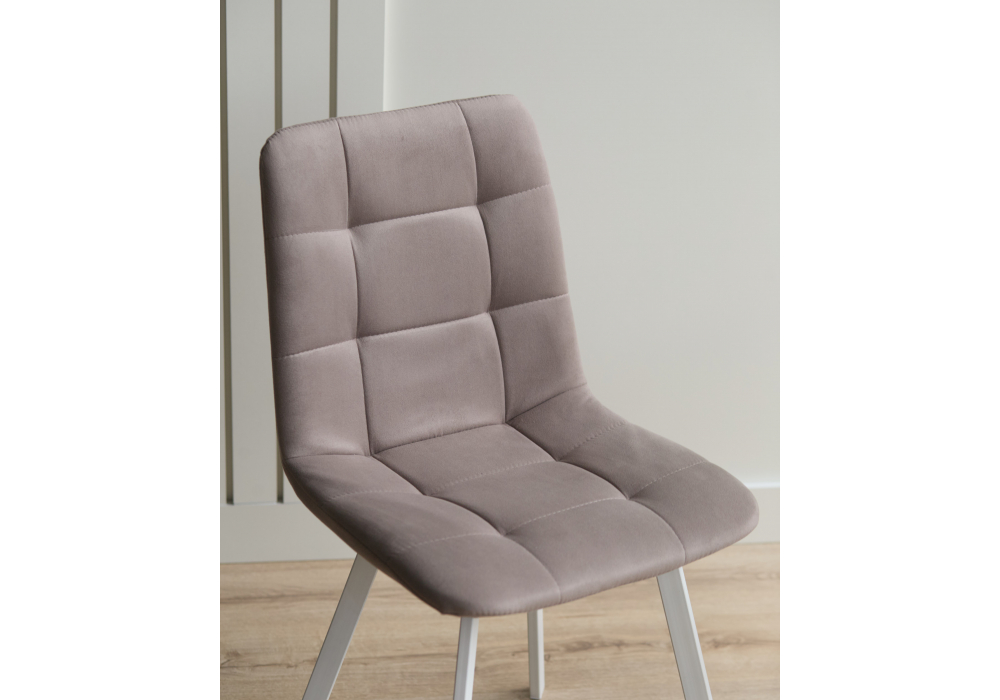 Стул на металлокаркасе Чилли латте / белый