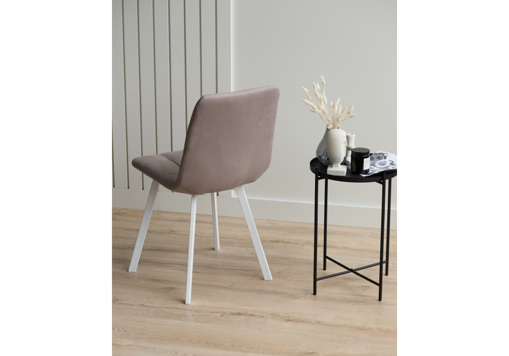 Стул на металлокаркасе Чилли латте / белый