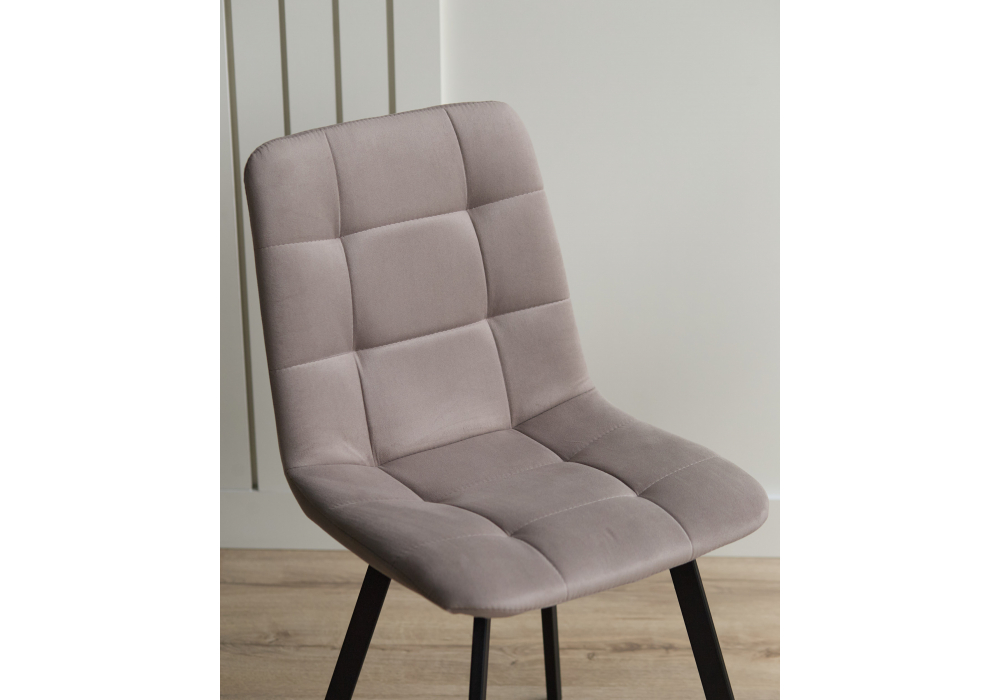 Стул на металлокаркасе Чилли латте / черный