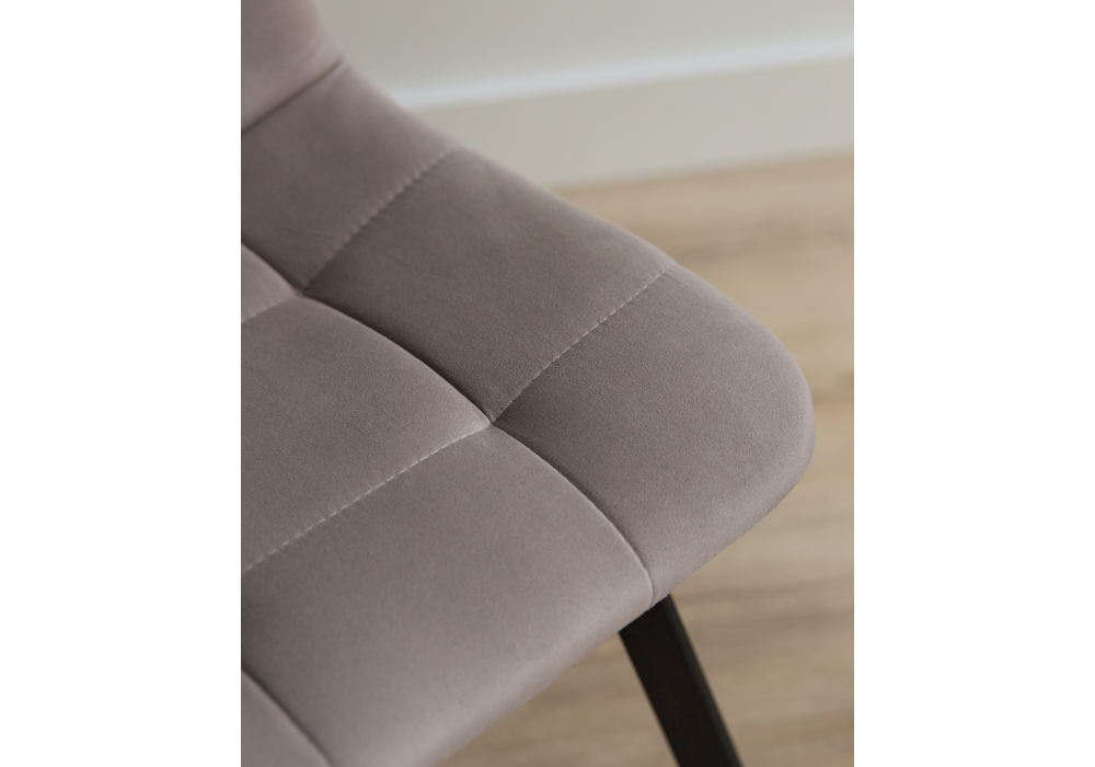 Стул на металлокаркасе Чилли латте / черный