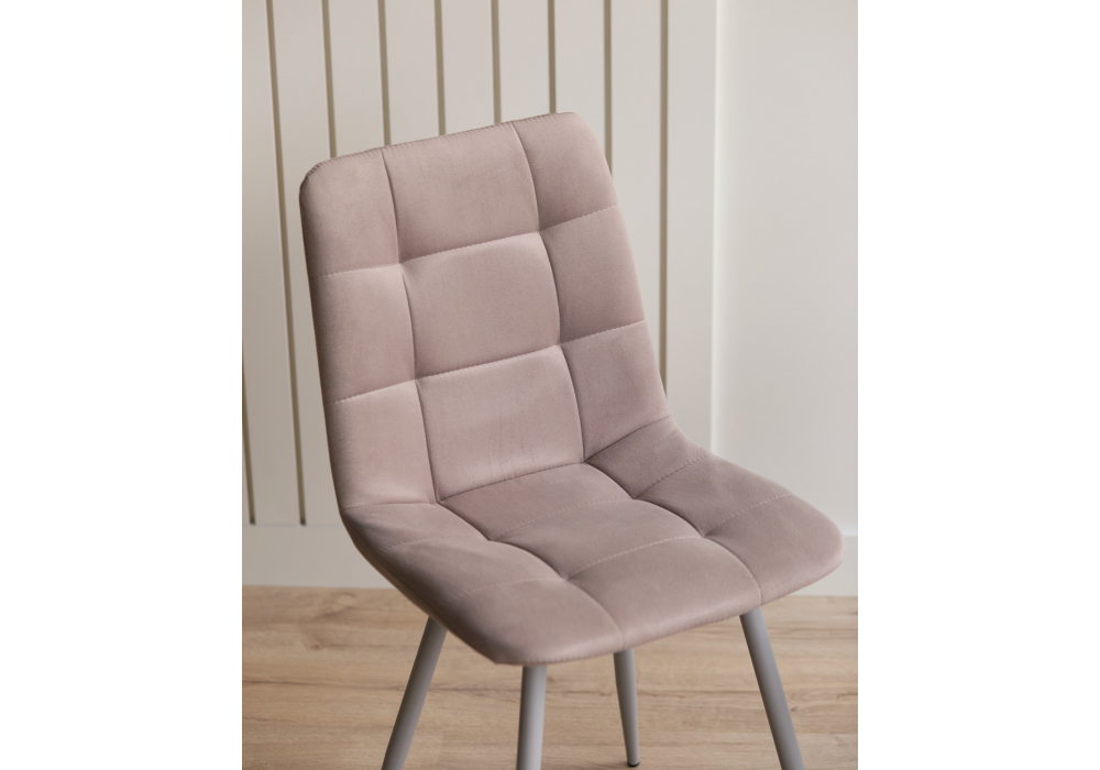 Стул на металлокаркасе Чилли латте / серый